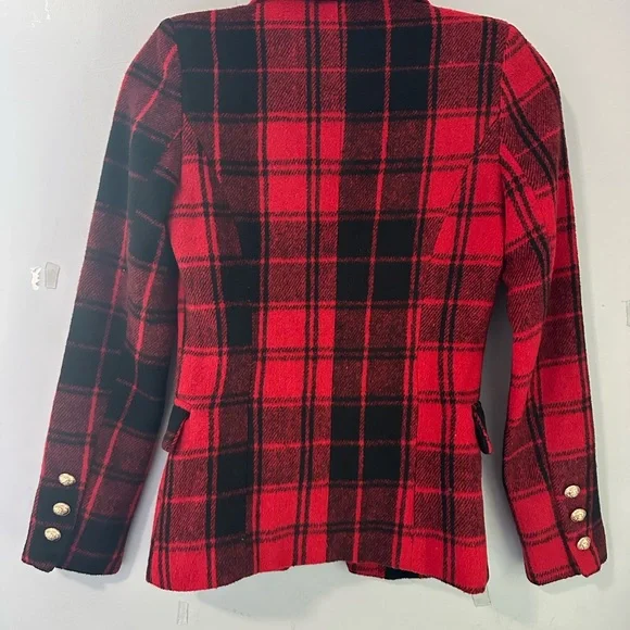Lioness Red and Black Checkered Blazer - Picture 2 of 8